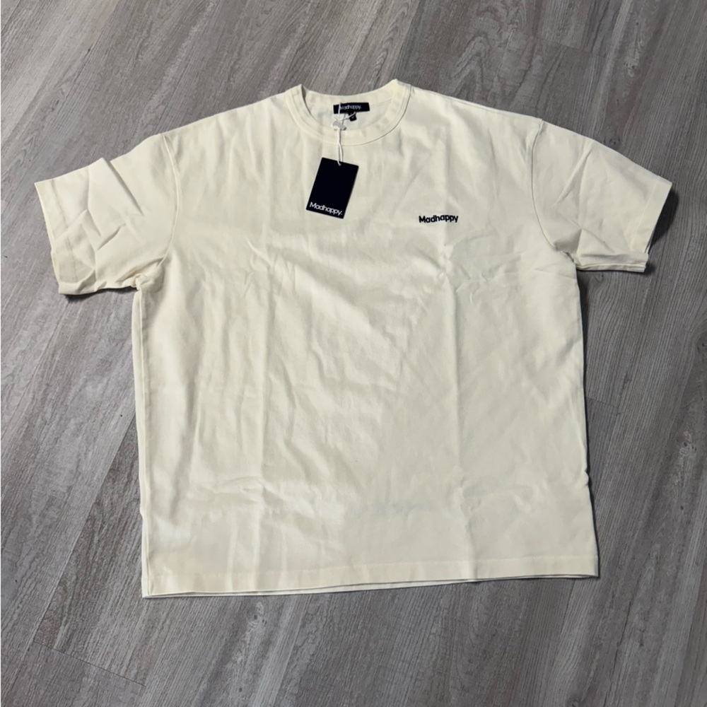 NWT Madhappy Vanilla Classics Heavy Jersey Tee white/cream